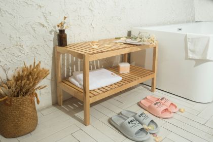 Shoe bench-Birch, 3 Tier Sturdy Shoe Bench, Storage Shoe Organizer, Holds up to 300lbs for Entryway Bedroom Living Room Balcony,natural