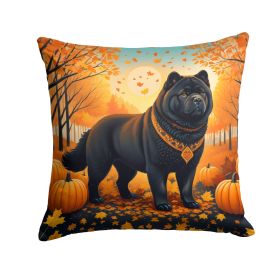 Black Chow Chow Fall Throw Pillow Machine Washable, Indoor Outdoor Decorative Pillow for Couch, Bed or Patio, 18Hx18W
