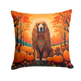 Afghan Hound Fall Throw Pillow Machine Washable, Indoor Outdoor Decorative Pillow for Couch, Bed or Patio, 18Hx18W