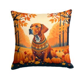 Vizsla Fall Throw Pillow Machine Washable, Indoor Outdoor Decorative Pillow for Couch, Bed or Patio, 18Hx18W