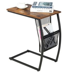 Living Room Decor Multi Usage Modern End Table Sofa Side Table (Type: Side Table, Color: Brown A)