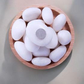 Various sizes of cobblestones, perfect for garden paths, yard decorations, aquarium landscaping and interior landscaping (Model number: White -3kg)