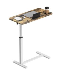 Adjustable Height Standing Rolling Desk with Wheels (Type: Side Table, Color: Rustic)